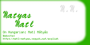 matyas matl business card